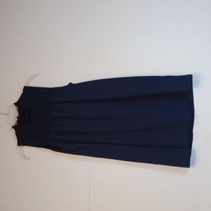 Wrangler Lined Navy Blue Empire Waist Style Dress Size M
